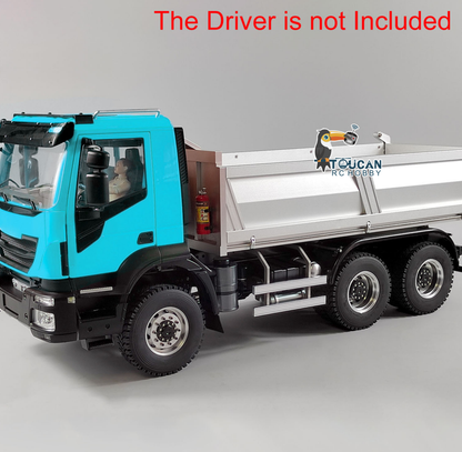 MODO 1/14 6x6 Metal Hydraulic RC Dumper Truck Remote Controlled Simulation Car Hobby Models 2-speed Gearbox ESC Servo
