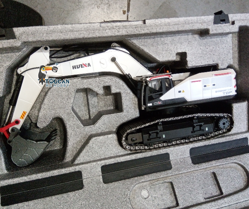 Free Shipping Second Hand US Stock 1/14 HUINA RC Metal Excavator Model Toys 1594 Radio Control Digger Light Sound Battery