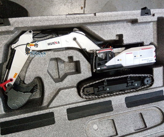 Free Shipping Second Hand US Stock 1/14 HUINA RC Metal Excavator Model Toys 1594 Radio Control Digger Light Sound Battery