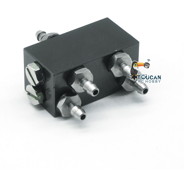 CUT Model Metal Oil Filter Oil Tank M3 M5 Nozzle Hydraulic Pump with Brushless Motor Radiator Cooling Fan for 1/12 1/14 1/16 RC Excavator Loader Dozer Truck Construction Vehicles