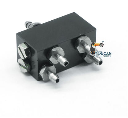 CUT Model Metal Oil Filter Oil Tank M3 M5 Nozzle Hydraulic Pump with Brushless Motor Radiator Cooling Fan for 1/12 1/14 1/16 RC Excavator Loader Dozer Truck Construction Vehicles