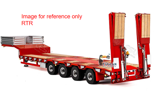 Pre-order New Product LESU 1/14 Hydraulic Semi-trailer A0054 Four-axle Steering Shaft Model KIT RTR