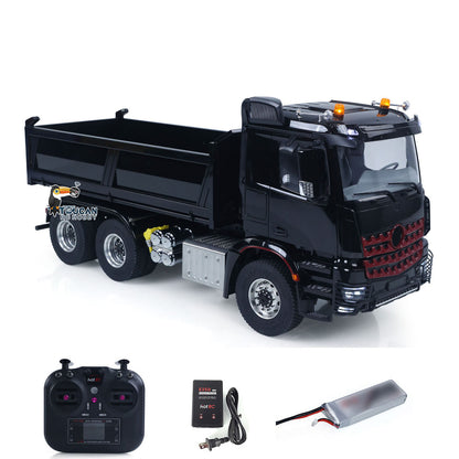 6X6 Metal Chassis 3348 RC Hydraulic Dumper 1/14 Radio Controlled Tipper NO Lock Light Sound Radio Battery Construction Truck RTR