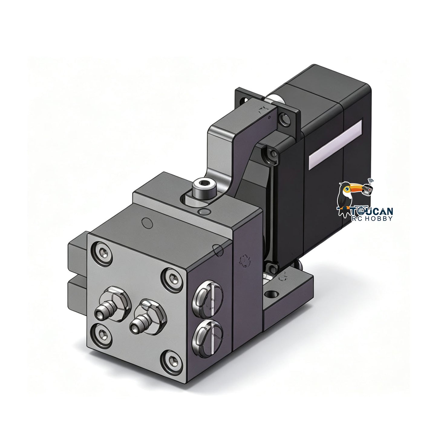 TOUCAN RC HOBBY 1CH 2CH 3CH 4CH 5CH Metal Directional Valve W/ Servo Spare Part for 1/14 RC Excavator Loader forklift Radio Controlled Truck Model