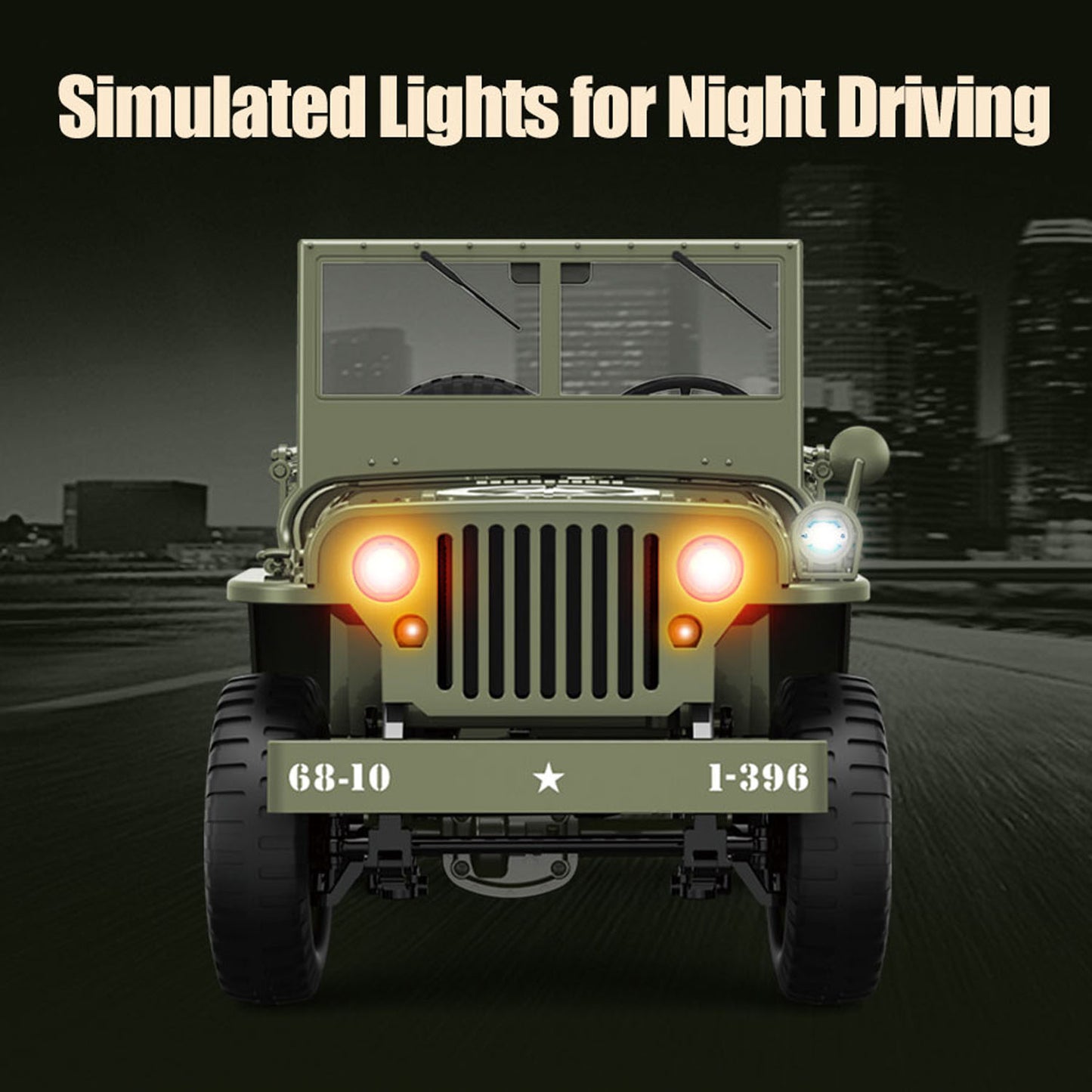 In Stock 1/10 RC Off Road Vehicle C8815 4WD Remote Control Rock Crawler Car Military Truck Model Climbing Car RTR Battery LED Lights