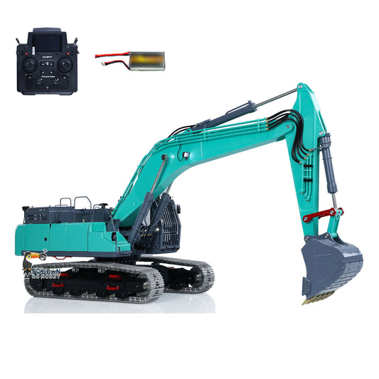 LESU 1/14 Remote Control Metal Hydraulic Excavator SK500 RC Digger Finished Model 6CH Valve 3MAP Pump Brass Relief Valve Lights