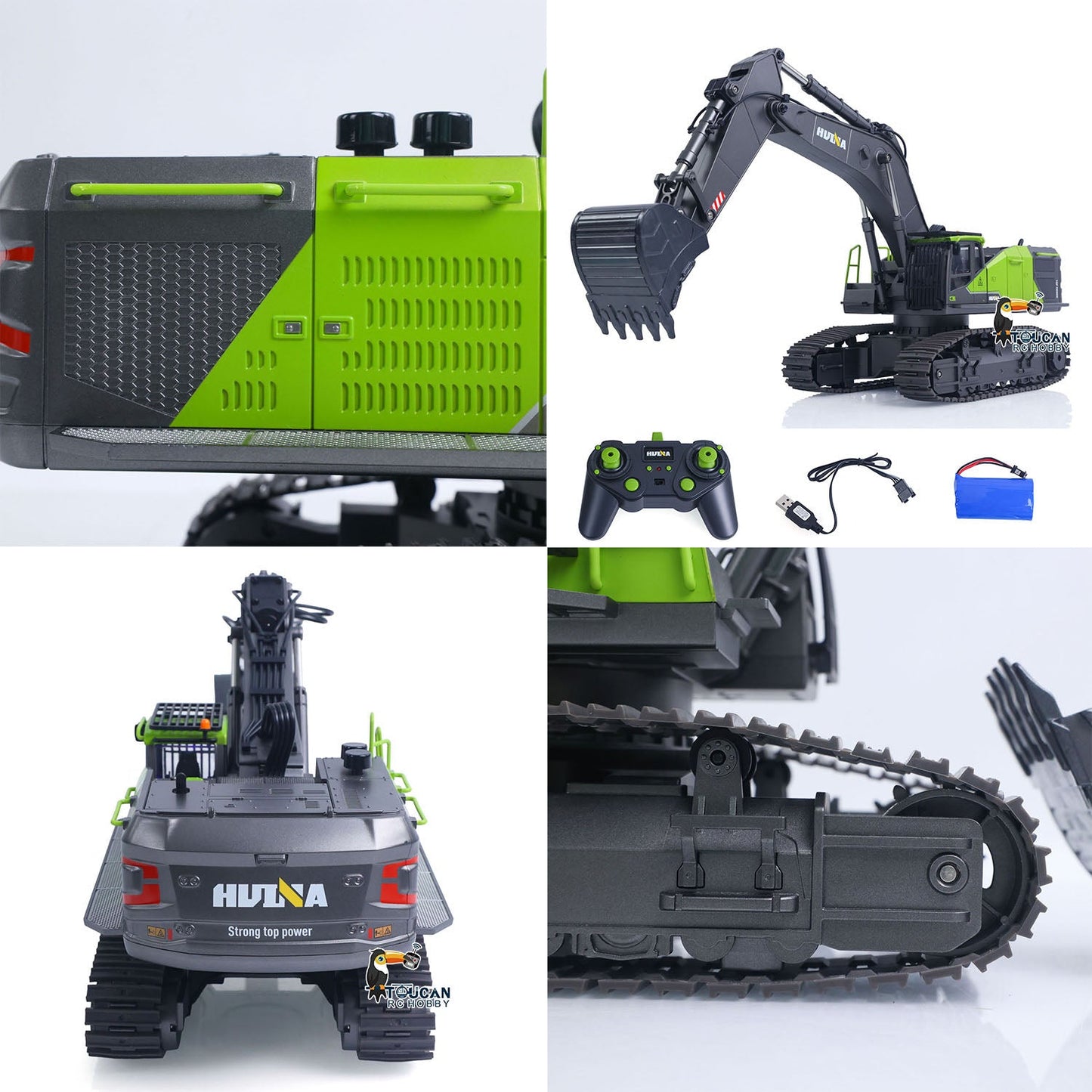 Fast Free Shipping for EU HUINA 1/14 593 Toys Model RC Excavator Car Gift Battery 2.4G Remote Control Digger Model