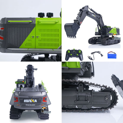 Fast Free Shipping for EU HUINA 1/14 593 Toys Model RC Excavator Car Gift Battery 2.4G Remote Control Digger Model