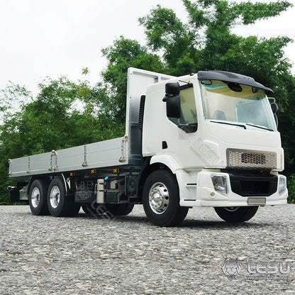 1/14 LESU 6x4 Unpainted Body Shell Assembled Chassis Radio Control Flatbed Truck RC TAMIYE Car Sound Light System Motor ESC Servo