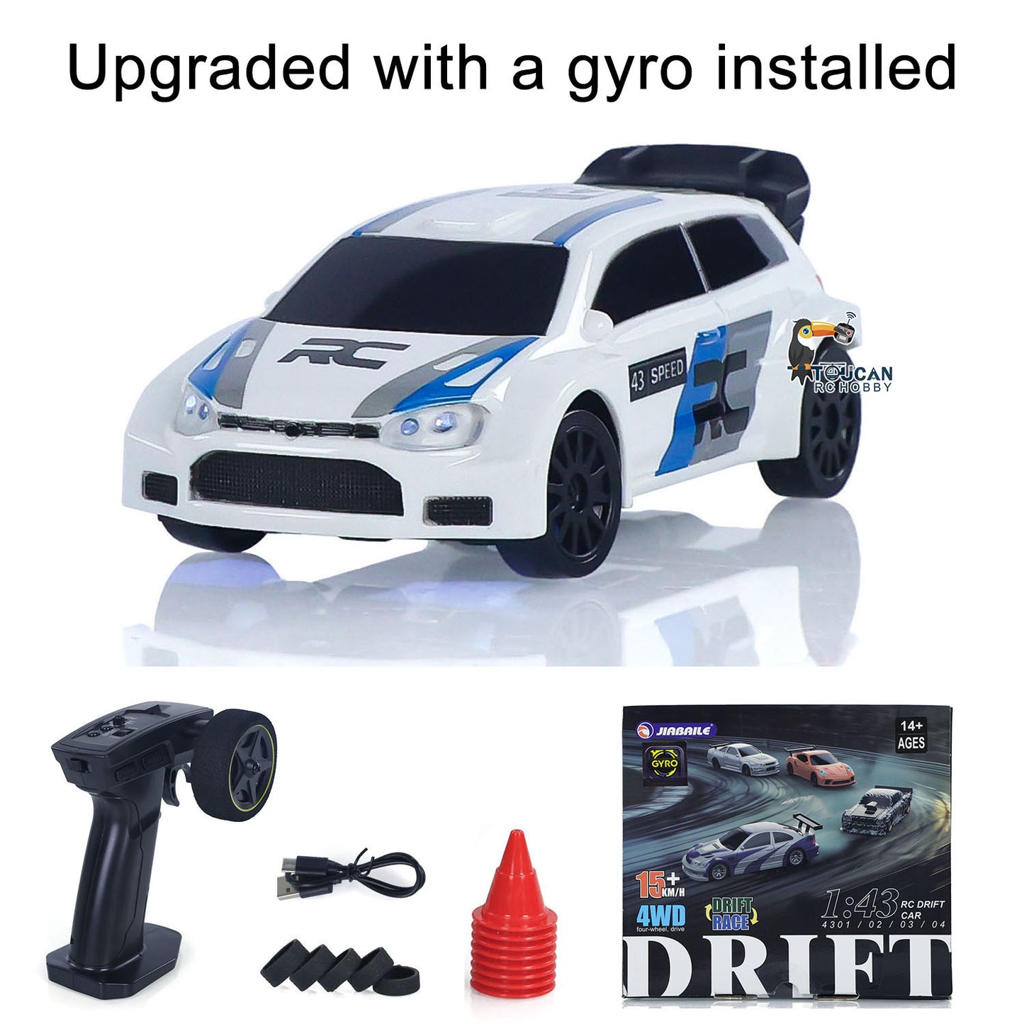 Fast Free Shipping 2.4GHz Mini RC Drift Car 1/43 Racing Vehicles High Speed 4WD Ready to Go Mini Car Toy Radio Battery Lights Model Gyroscope
