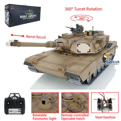 Henglong Abrams RC Tank 1/16 7.1 3918 Remote Control Tracked Car Openable Hatch
