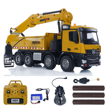 TOUCAN RC HOBBY US Stock HUINA 1538 1/14 RC Timber Grab Truck Dumper Remote Control Model Vehicles 2.4G Radio Battery Electric Car