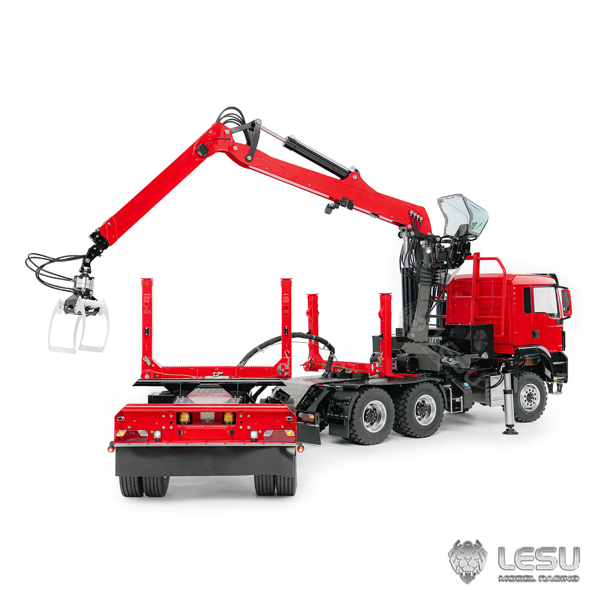 TOUCAN RC HOBBY LESU Z0073 1/14 RC Logging Truck Timber Transport Vehicle with Hydraulic Crane 6x6 Metal Chassis 8CH Valves 3Speed Gearbox Light Sound