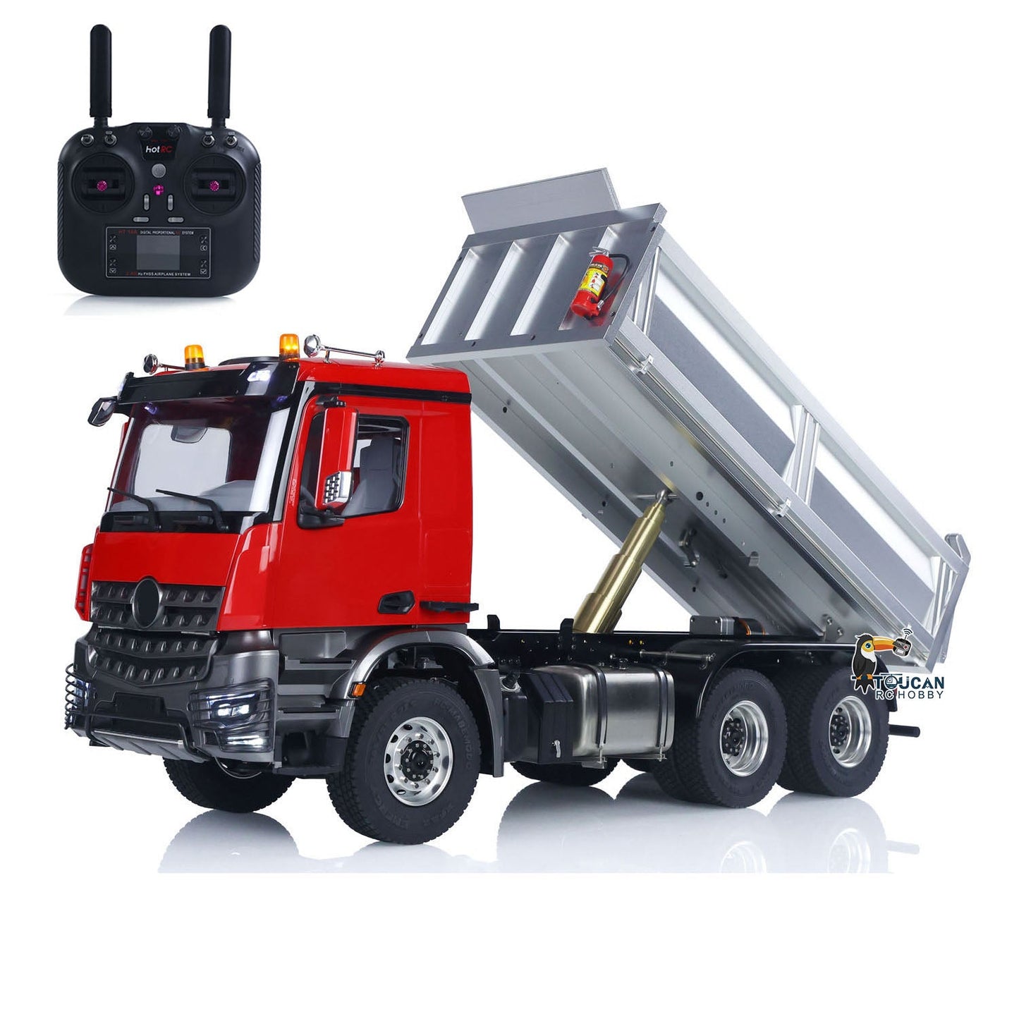 MD 1/14 6*6 Metal RC Hydraulic Dumper Truck 3348 2025Type 6WD Radio Controlled Tipper Lorry Car Model Metal Chassis 2Speed Gearbox Light Sound ESC Motor