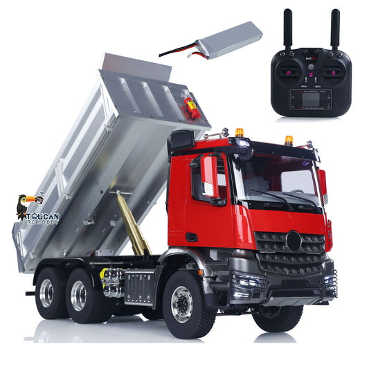 2Speed 3348 Metal Chassis 1/14 RTR RC Hydraulic Dumper Remote Control Tipper Model NO Lock Differential Axle Light Sound Battery
