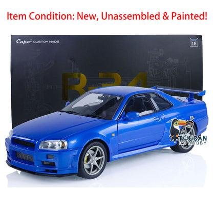In Stock Metal 1/8 Capo Painted RC Racing Car Electric Radio Control High-Speed Drift Vehicles R34 Hobby Model High-Value Collections