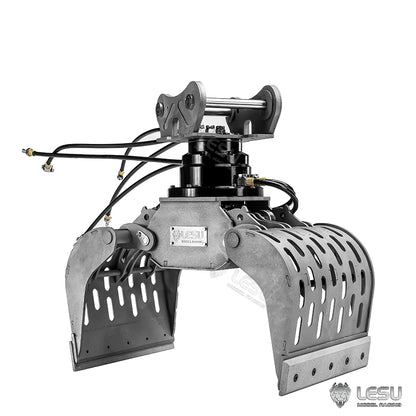 Metal Claw Hydraulic Crusher Pliers Motor Manipulator for LESU 1/14 RC Excavator 374F B0001 Remote Control Digger