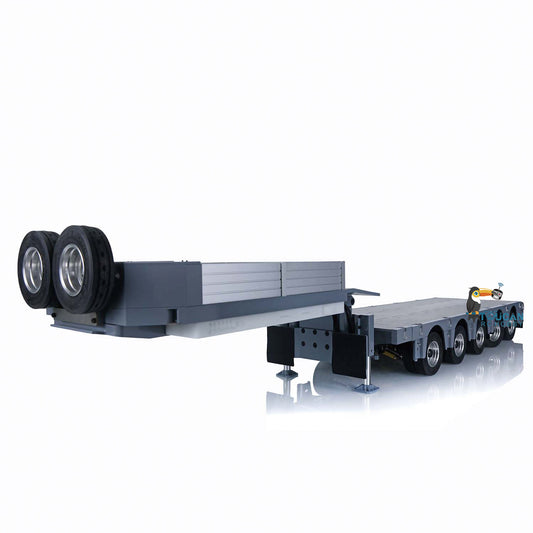 1/14 Metal CNC Heavy 5Axle Steering Trailer Extra Flat 2Axles Module Sticker for TAMIYAA RC Tractor Truck