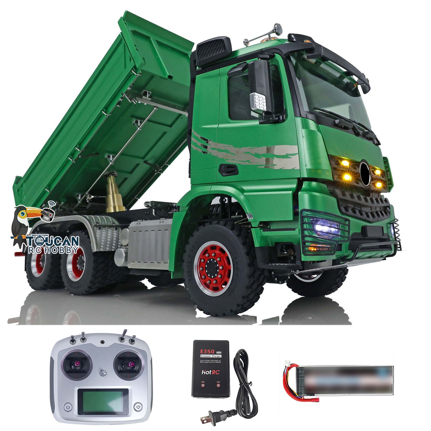 LESU 1/14 6*6 3Axles 3-way RC Hydraulic Dumper Radio Control Tipper Assembled Painted Cabin Body Sound Light System I6S Battery