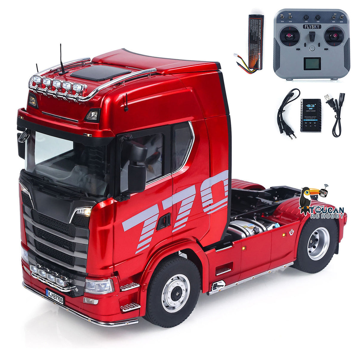 TOUCAN RC HOBBY US Stock Kabolite K770S 1/14 Scale 4x2 RC Tractor Truck Remote Control Semi Trucks 2-Speed Transmission LED Lights Sound System