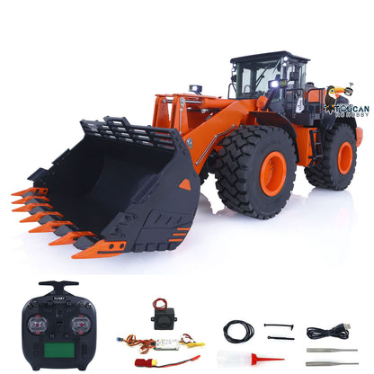1/14 Hydraulic RC Loader ZW370 JDM 198 Remote Control Metal Construction Truck W/ New Sound Module Model