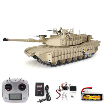 Full Metal 1:16 Painted RC Military Tank 3918 Abrams M1A2 TUSK II Ready to Run Track Car