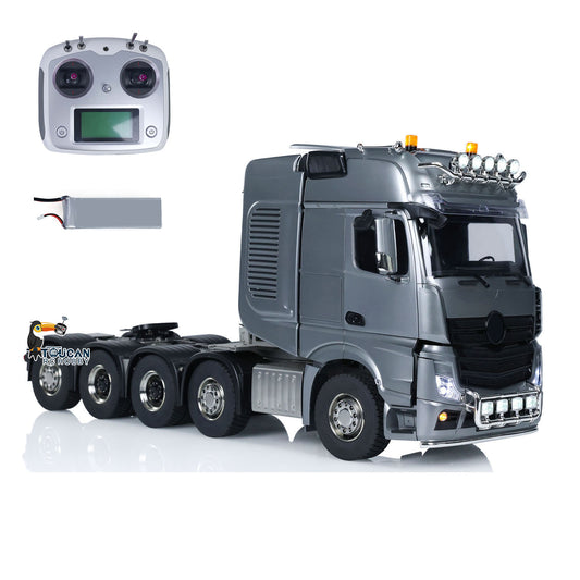 10x10 Metal Chassis 1/14 Remote Control Tractor Truck 3363 Lorry RTR Emulated Car Model High-roof 3Speed Differential Lock Axles