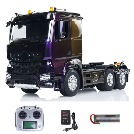 1/14 Remote Control Tractor Truck 6x4 RTR RC Lorry Car 3-speed Gearbox Sounds Lights