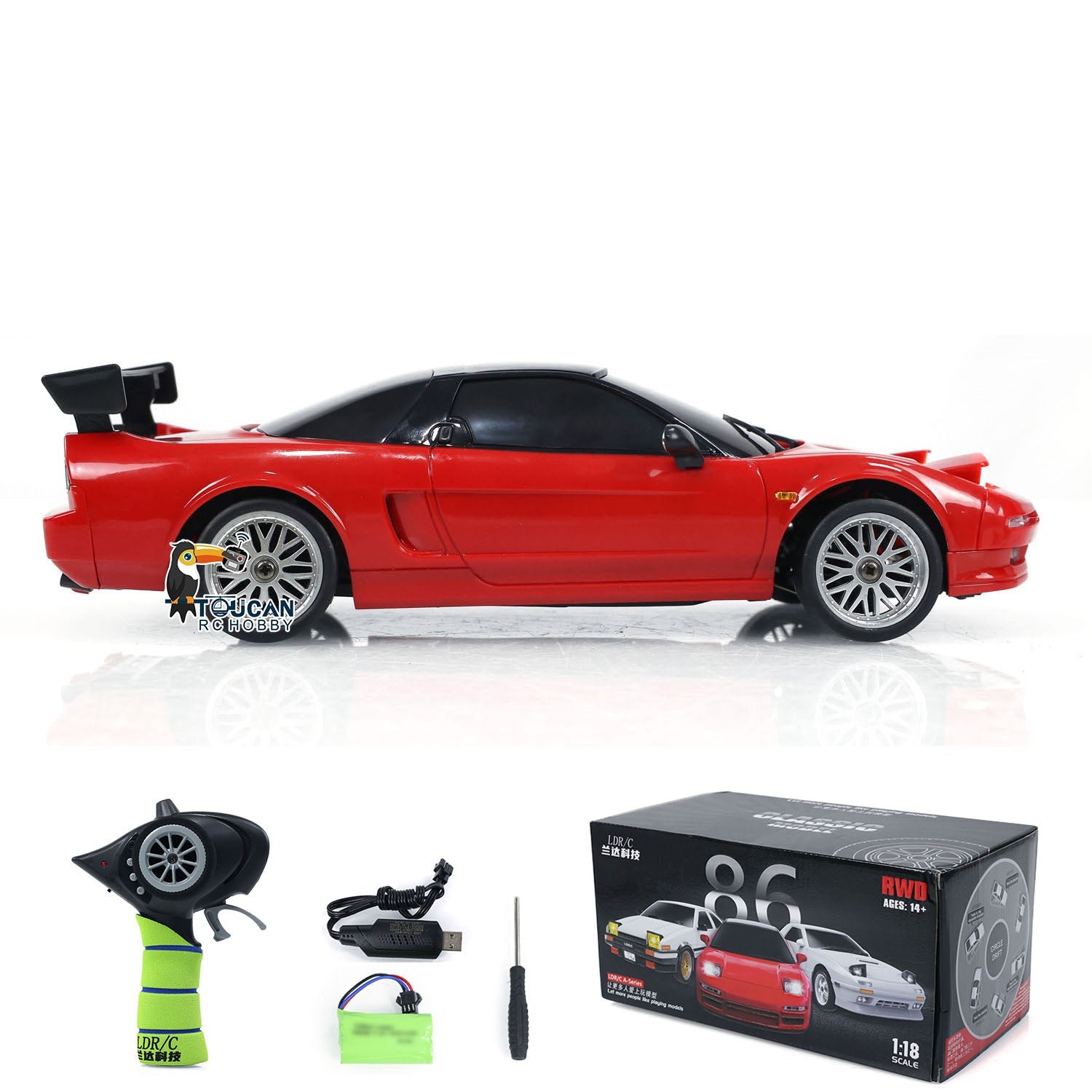 In Stock LDRC 1:18 Scale 4x2 LD1803 2WD RC Drift Car Wireless