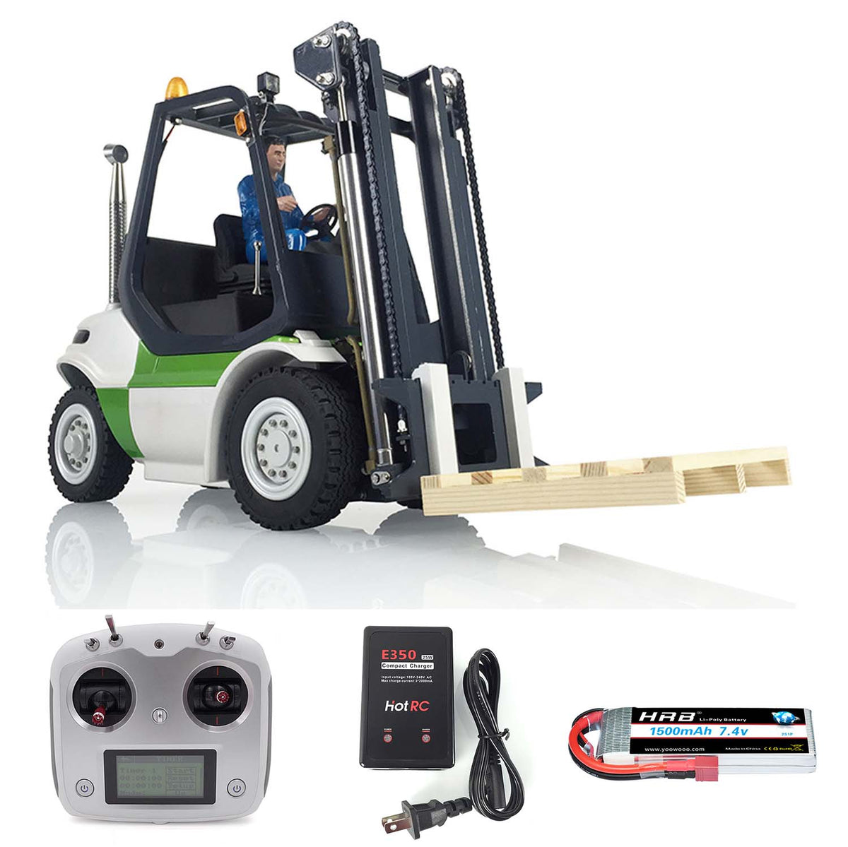 TOUCAN RC HOBBY LESU 1/14 RC Hydraulik-Gabelstapler-Transportfahrzeug lackiert RTR LKW Motor Licht Batterie Funksystem ferngesteuerte Fahrzeuge