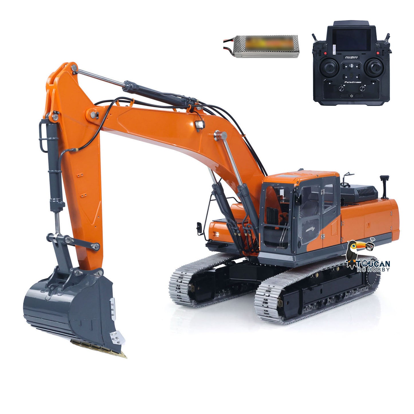 LESU AOUE DX350LC 1/14 Metal RC Excavator B0013 Hydraulic Remote Control Digger Adjustable Tracks LCD Display Light System
