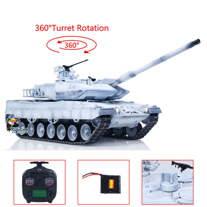 Flash Sale TOUCAN 1/16 Metal RC Tank 3889 German Leopard A6 Turret Electric Periscope 360 Rotation Barrel Recoil Elevation Battery RTR