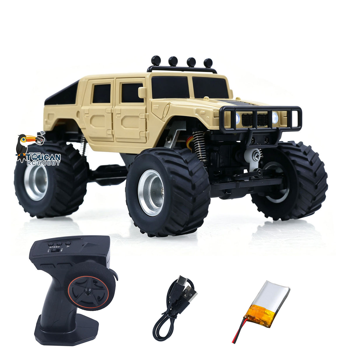 TOUCAN RC HOBBY JIABAILE 3604/3604A 1/36 4WD Plastic Remote Controlled Off-Road Vehicles RTR Mini Crawler Car Battery Light System Outdoor