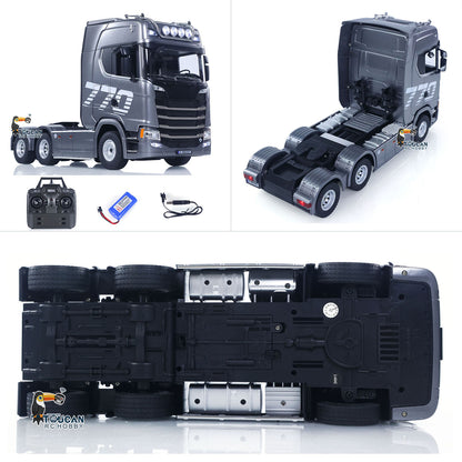 US Stock 1/18 Plastic 6X4 Remote Control Tractor Truck SC 770S 1501 RWD RC Lorry Vehicle Light Sound RTR Model Toys for Adults