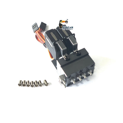 TOUCAN RC HOBBY 1CH 2CH 3CH 4CH 5CH Metal Directional Valve W/ Servo Spare Part for 1/14 RC Excavator Loader forklift Radio Controlled Truck Model