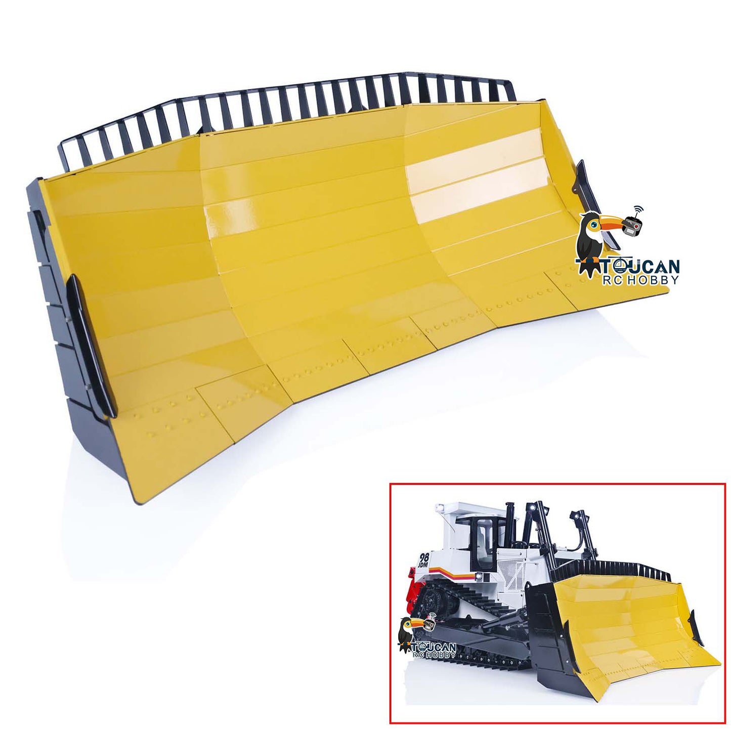 JDModel Metal Dozer Blade Fuel Tank Tracks for 1/14 JDM-98 DXR2 RC Hydraulic Bulldozer DIY Model for Construction Vehicle Enthusiast
