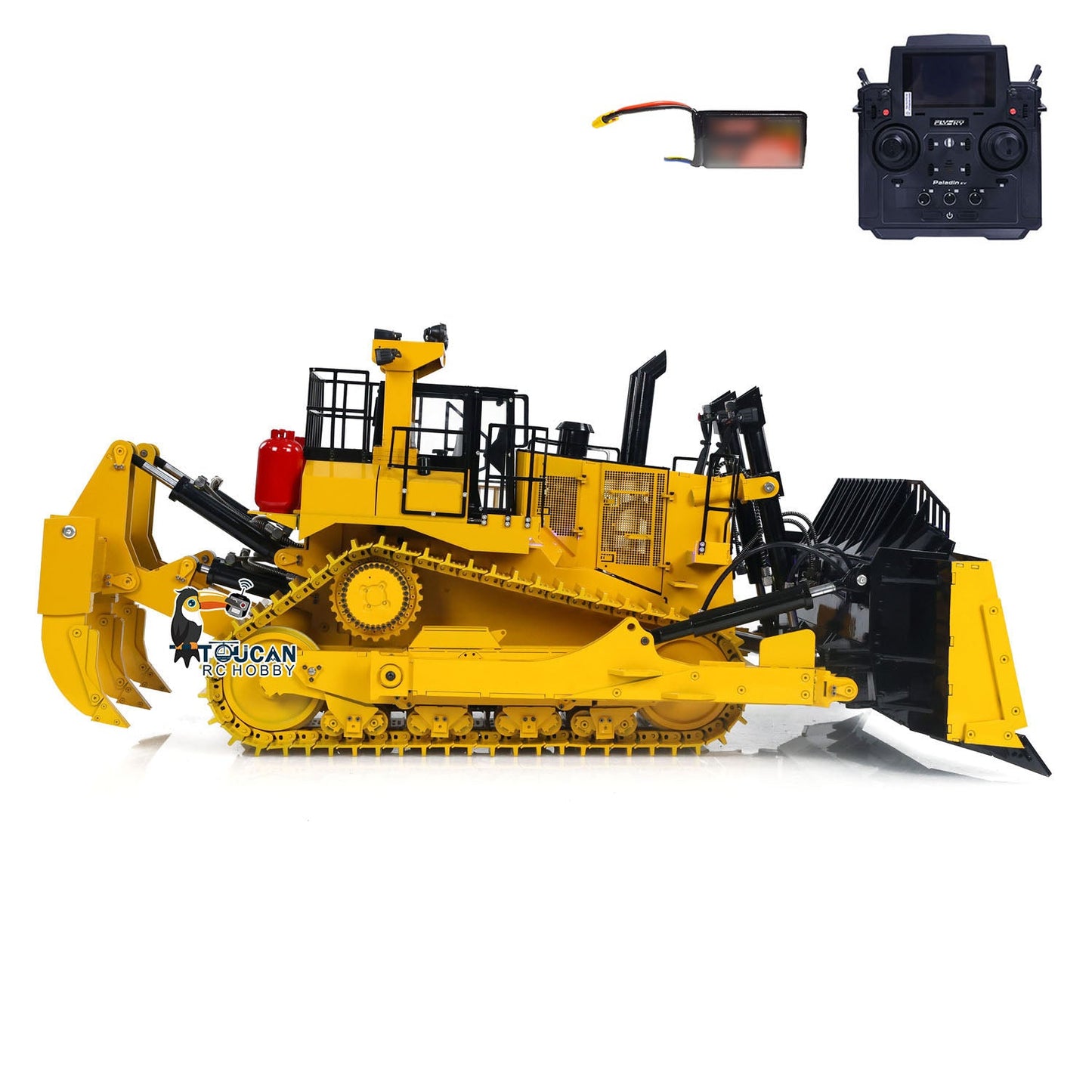 US Stock 1/14 Hydraulic RC Bulldozer Metal RTR Remote Control Dozers Model D11T Dozer Emulated Engineering Vehicle Light Smoke