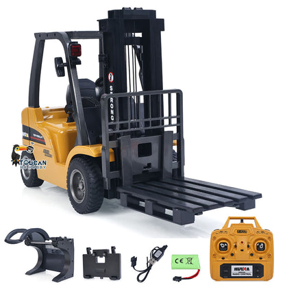 Fast Free Shipping for EU HIUNA 577 1/14 RC Electric Lifting Remote Control Forklift Model Construction Vehicle Battery Light Sound Effect Battery