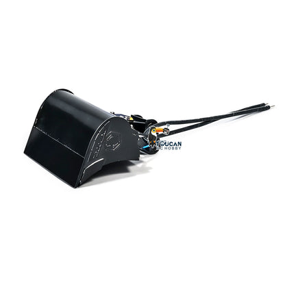 TOUCAN RC HOBBY JXModel Metal Ripper Rake Grille Leveling Bucket Leveling Beam Electric Power Rammer Ditch Cleaning Bucket Gripper for 1/14 E20 RC Hydraulic Excavator DIY