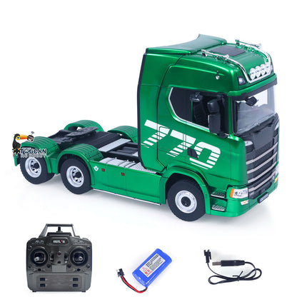 TOUCAN RC HOBBY US Stock HUINA 770S 1501 6X4 1/18 Remote Control Tractor Truck Plastic RC Lorry Car Lights Sound System Assembled RTR Model