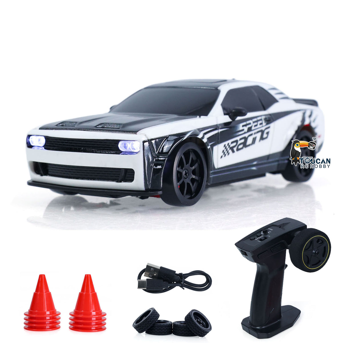 TOUCAN RC HOBBY US Stock JIABAILE 3612 4WD Plastic 1/36 RC Drift Car Gyroscope Indoor Outdoor Mini Racing Vehicles Model LED Lights Battery 2.4G Radio