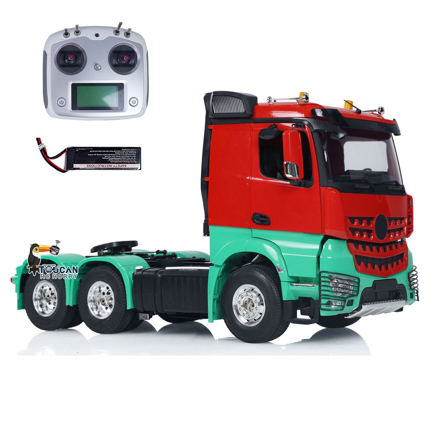 TOUCAN RC HOBBY HHRC 201911 1/14 6x4 Remote Control Tractor Truck 3-speed Gearbox RC Lorry Vehicle Sound & Light System Openable Door