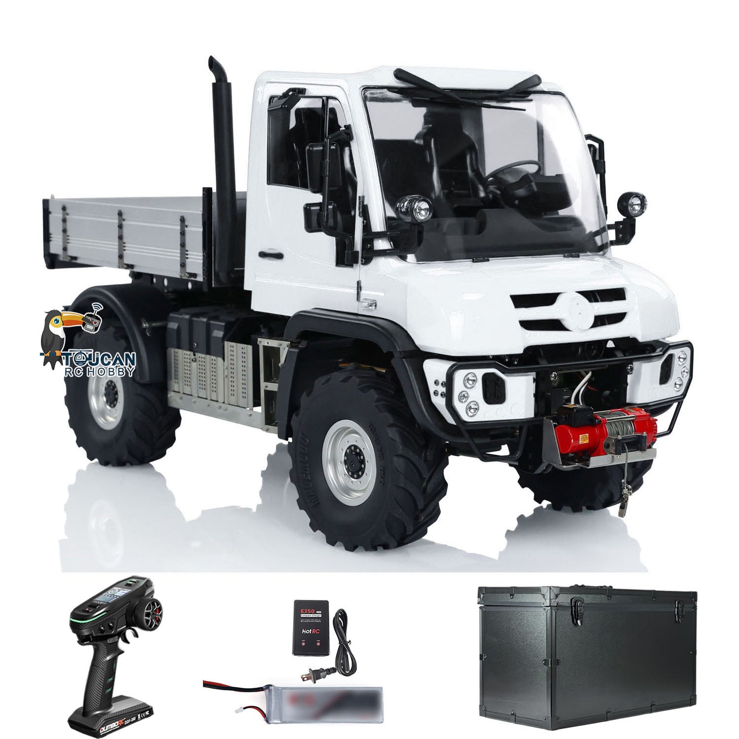 Fast Free Shipping 4WD 1:10 RC Off-road Vehicle RTR UNI U423 4X4 Radio Control Crawler Car Model Aluminum Box Battery Light Sound Differential Lock