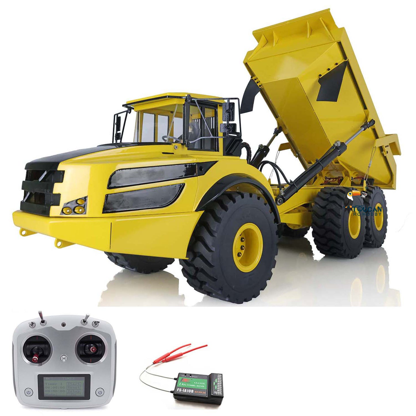 Remote Control 1/14 6x6 Metal Hydraulic lifting Articulated Truck A40G RC Dumper Toys Model Motor Servo Transmitter