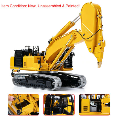 TOUCAN RC HOBBY LESU PC500 1/14 Metal Hydraulic RC Crawler Excavator B0020 Remote Control Rock Arm Digger KIT Model with Brushless Motor ESC Light 3CH Valve