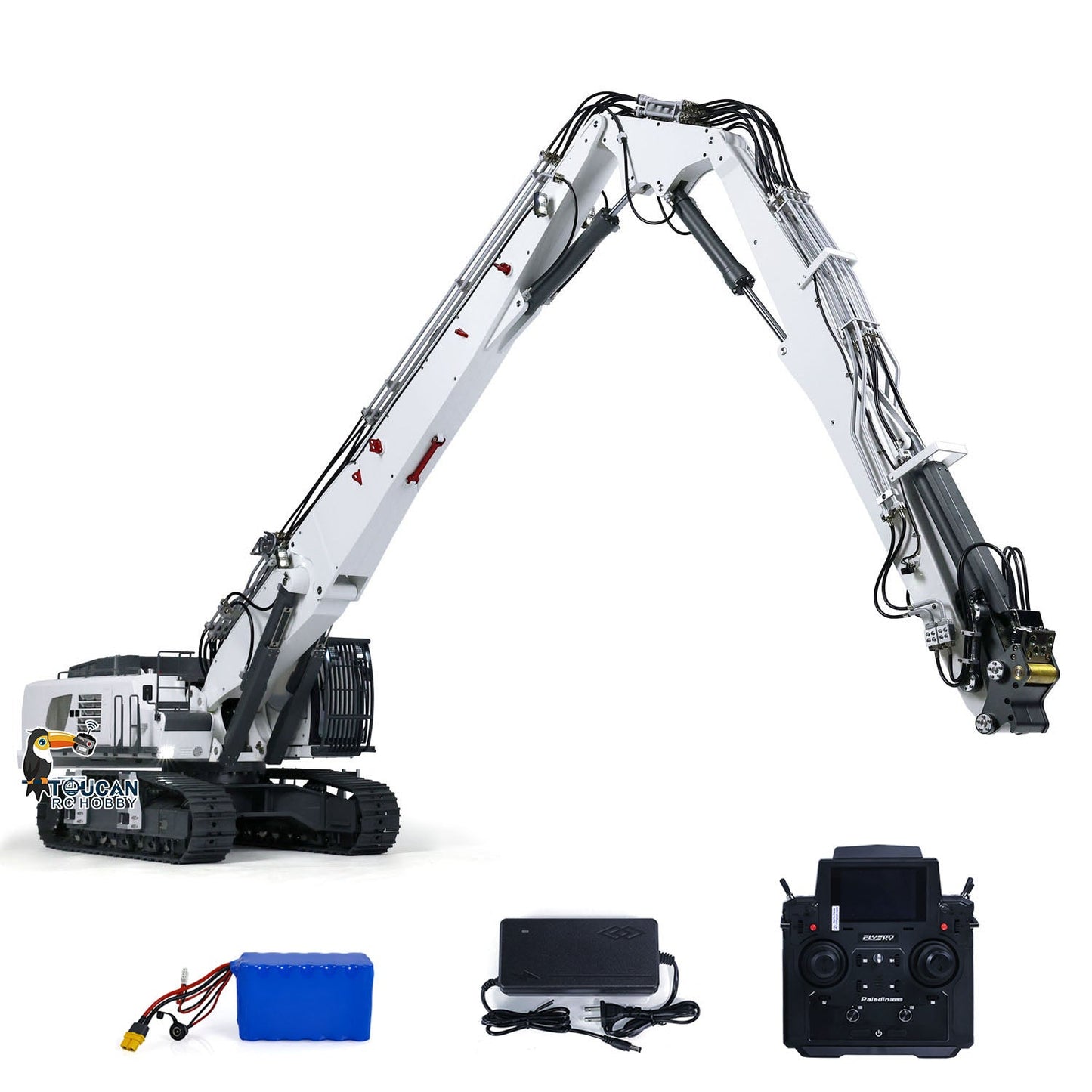 USA Pre-Order by the sea K970-300 CUTModel 1/14 RC Metal Hydraulic Excavator FlySky PL18EV Lite Radio Control Demolition Machine Sound System Battery Charger