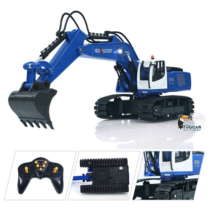 US Stock HUINA 1/18 RC Toys Gift 13550 11CH Remote Control Excavator 350¡ã RC Digger 2.4G Radio System Battery Light Sound USB Charger
