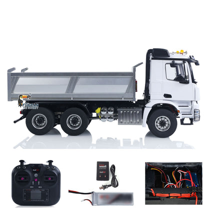 Fast Free Shipping 2Speed 3348 Metal Chassis 1/14 RTR RC Hydraulic Dumper Remote Control Tipper Model NO Lock Differential Axle Light Sound Battery