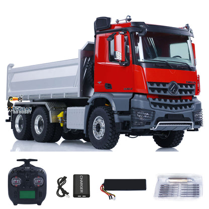 TOUCAN RC HOBBY Kabolite K3364 1/14 6X6 Hydraulic RC Dump Truck RTR Remote Control Tipper Vehicle Model 2-Speed Gearbox Lights Sound System