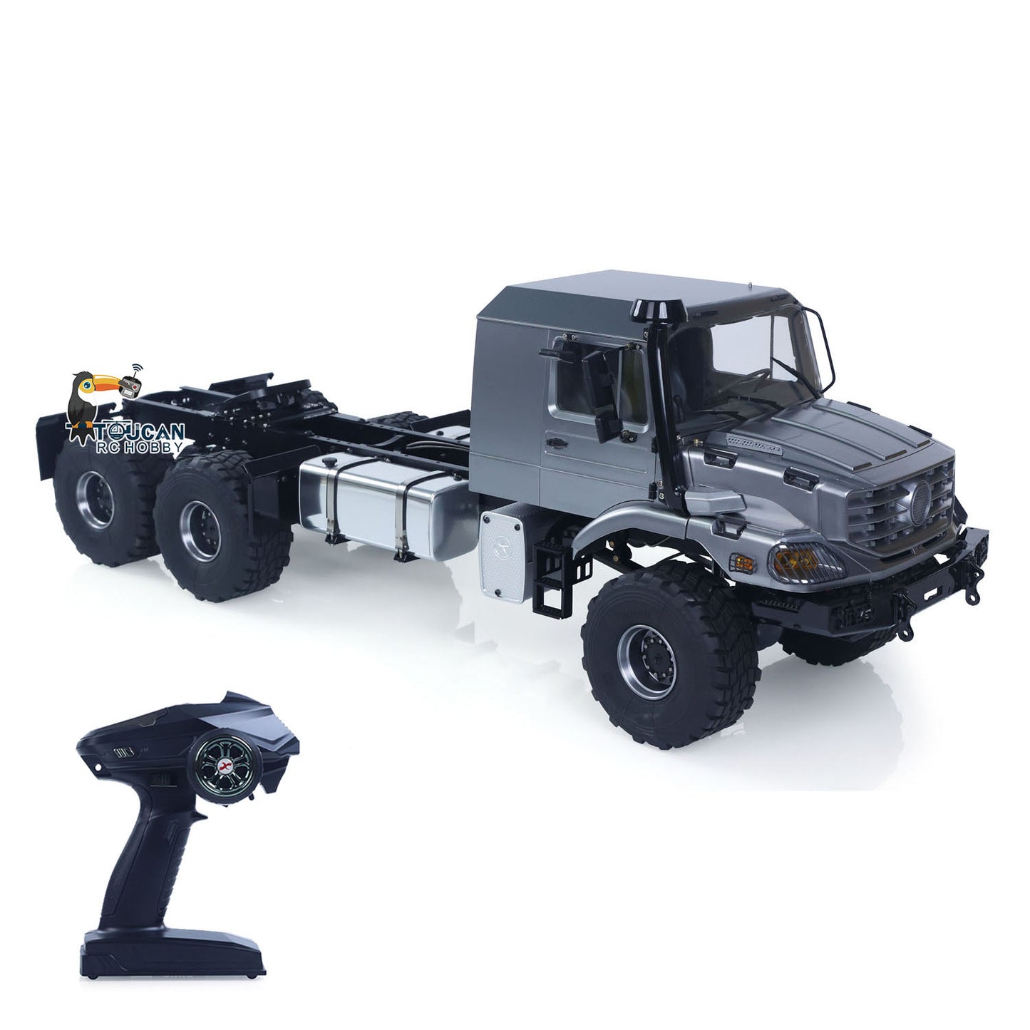 JDModel 218 1/14 6*6 Plastic RC Tractor Truck Kit/PNP 2-Speed Transmission Hobbywing Brushed ESC Motor Differential Lock DIY Model for Enthusiasts